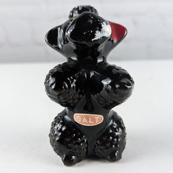 Vintage 50s/60s Black Poodle Ceramic Salt Shaker - Picture 3 of 9